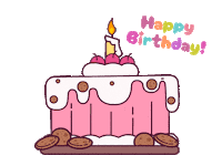 Happy Birthday Cat Sticker by Pembe