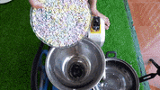 ExperimenMeatGrinder funny colorful satisfying meat GIF