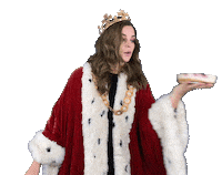 Queen Eating Sticker by Miljuschka Witzenhausen