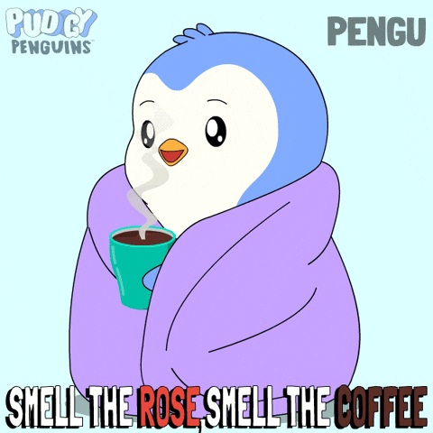 Good Morning Coffee GIF by Pudgy Penguins