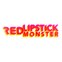 RedLipstickMonster rainbow red 90s monster Sticker