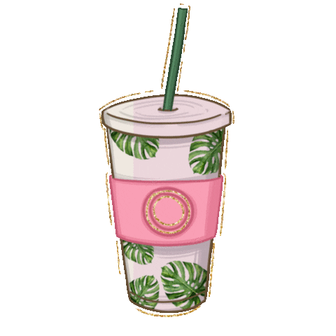 Pink Coffee Sticker by Roxy James