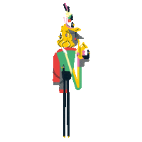 Killing It Toot Toot Sticker by Lolly Studio