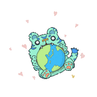 Cat Earth Sticker by Niufy