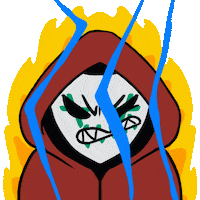 Theparadoxroom angry thunder lighting rayo Sticker