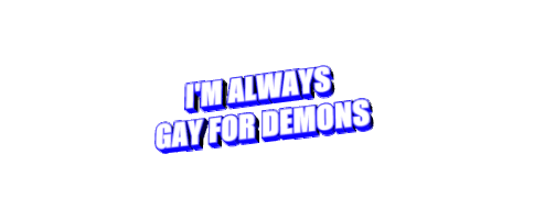 gay demon Sticker by AnimatedText