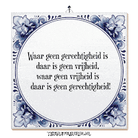 Protest Hoop Sticker by Tegelspreuken.nl