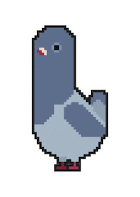 Pixel Bird Sticker by lockvogel