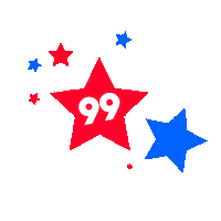 4Th Of July Stars Sticker by The 99 Cents Only Stores