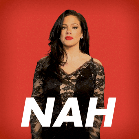 No Way Thumbs Down GIF by Ashley Graham
