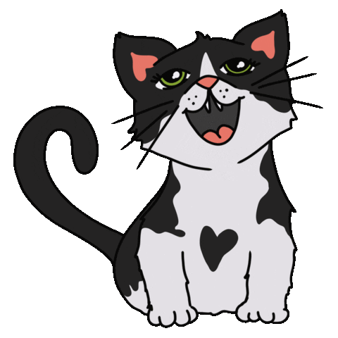 Cat Heart Sticker