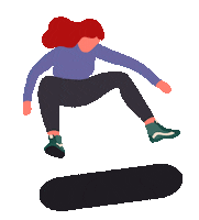 peterphobia skateboarding kickflip skategirl peterphobia Sticker