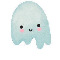 kawanimals halloween kawaii blue scary Sticker