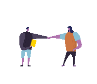 High Fives Fist Bump Sticker by JungeCaritas