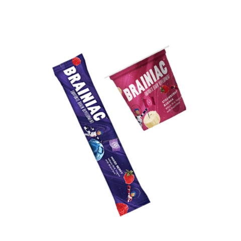 brainiackids giphyupload yogurt brainiac brain food Sticker