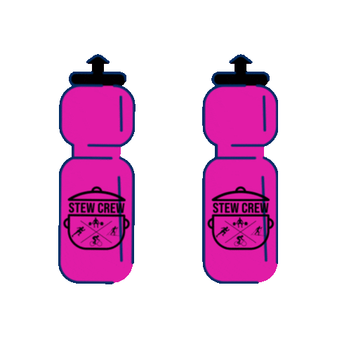 Pink Cheers Sticker by Stew Crew