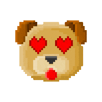 R74n love heart dog puppy Sticker