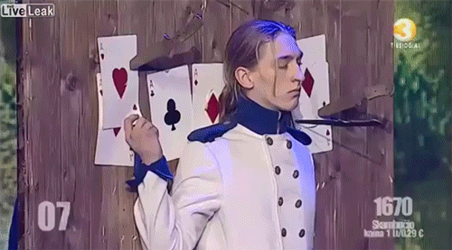 knife throwing bravest of 2015 GIF by Digg