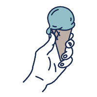 ampersandicecream ice cream california fresno ice cream shop Sticker