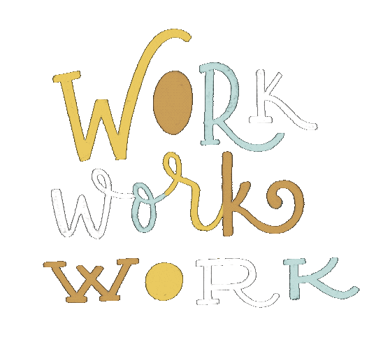 happyletters_ work working workworkwork happyletters Sticker