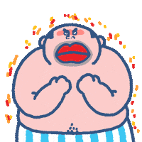 Angry Fire Sticker by SOWINGHONG