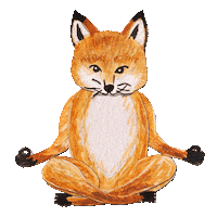 Fox Yoga Sticker by Maison Kitsuné