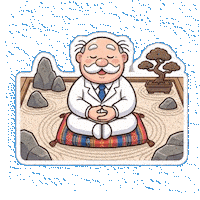 DrSimiTokyo zen meditate meditacion arigato Sticker