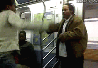 subway fights GIF by Cheezburger