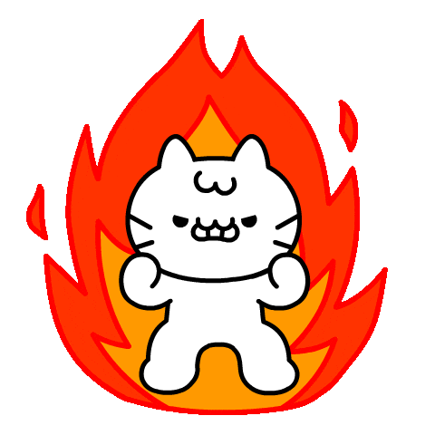 Angry Cat Sticker by Mikitti