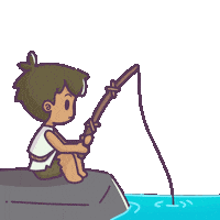 Fishing Line Waiting Sticker by Castaways
