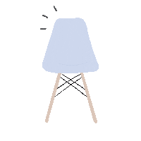 alolastore blue pastel chair alola Sticker