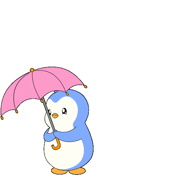 Raining Rainy Day Sticker by Pudgy Penguins