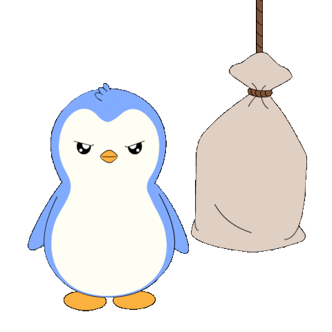 Angry Come On Sticker by Pudgy Penguins