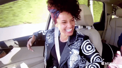 Carpool Karaoke Laughing GIF by Alicia Keys