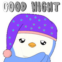 Tired Good Night Sticker by Pudgy Penguins