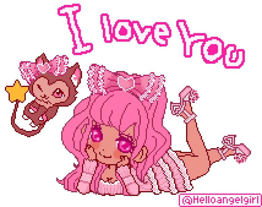 I Love You Gal Sticker by helloangelgirl