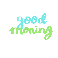 sophievandendungen blue green good morning gm Sticker