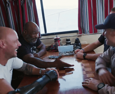 Mike Tyson Handshake GIF by Shark Week