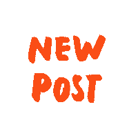 New Post Orange Sticker by Humad®