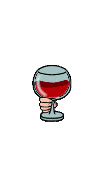 Swirling Glass Of Wine Sticker by Sheryu39