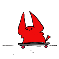 TheDoodleDemon skateboard devil demon doodle demon Sticker