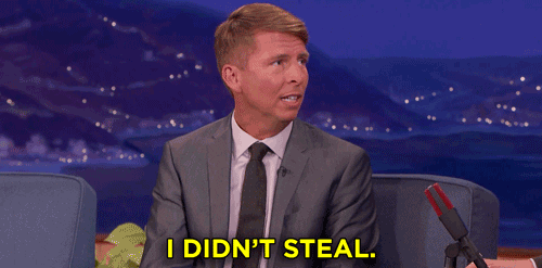 i didnt steal jack mcbrayer GIF by Team Coco