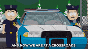 cops talking GIF by South Park 