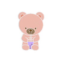 Bpbear_artwork bear bubbletea pink bear pinkbear Sticker