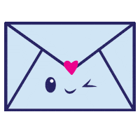 letter mail Sticker by kiss and punch