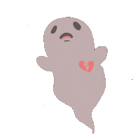 janerevae spooky ghost spirit heartbreak Sticker