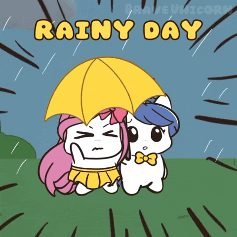 Rainy Day Rain GIF by Brave Unicorn