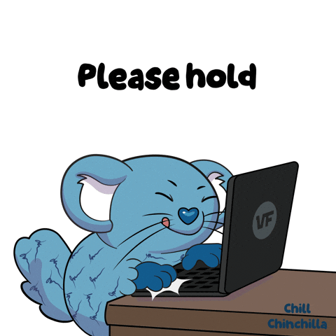 Please Hold Customer Service GIF by VeeFriends