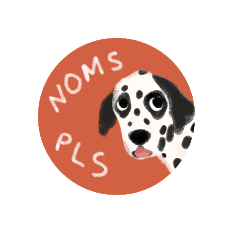 hungry dog Sticker by Serious Studio