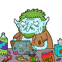 Cartoon Ghost Sticker by Augenblick Studios